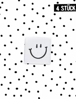 Mini Weblabel  *Smile* 4 Stück