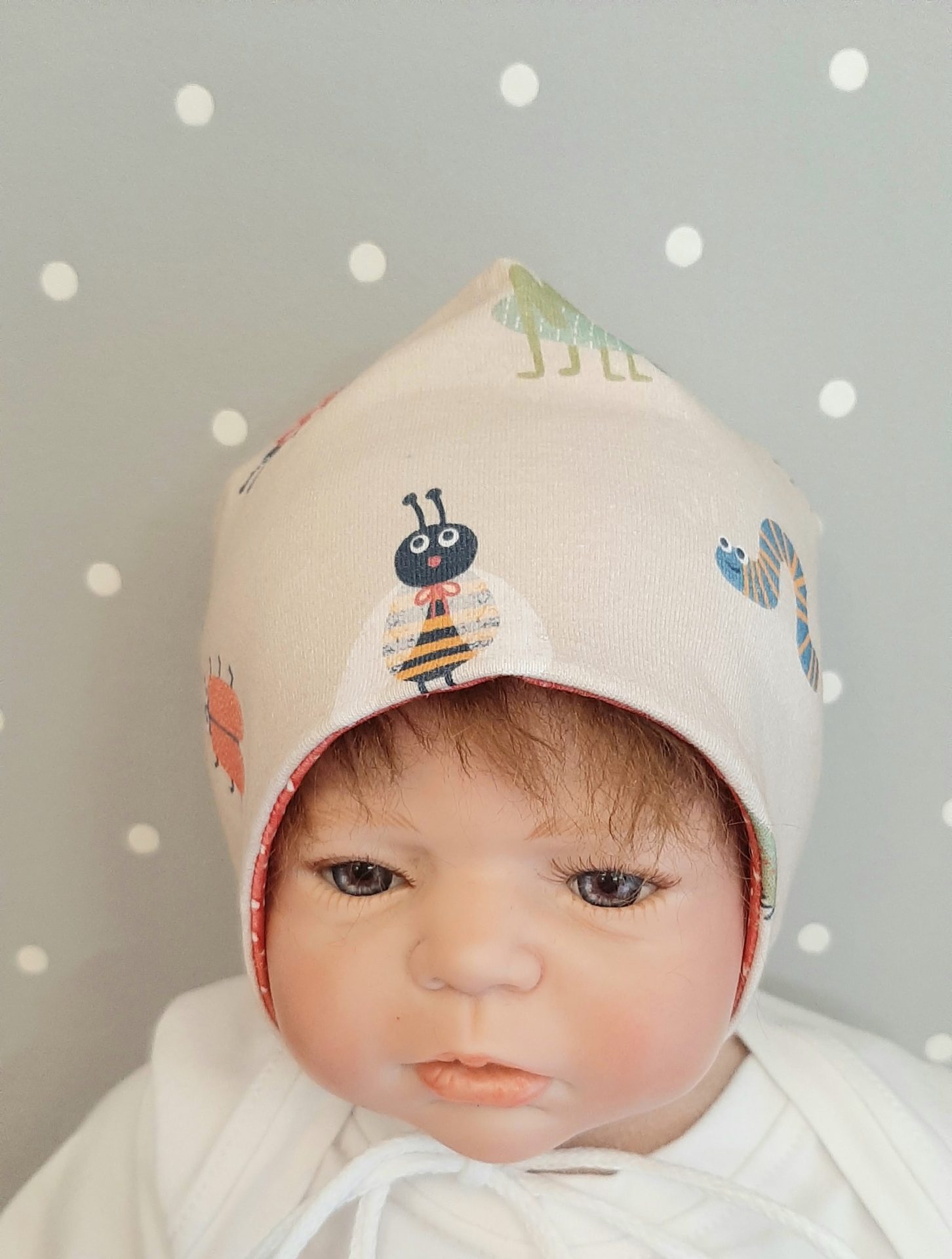 Baby Mütze Beanie Kopfumfang 34 -38 Käfer