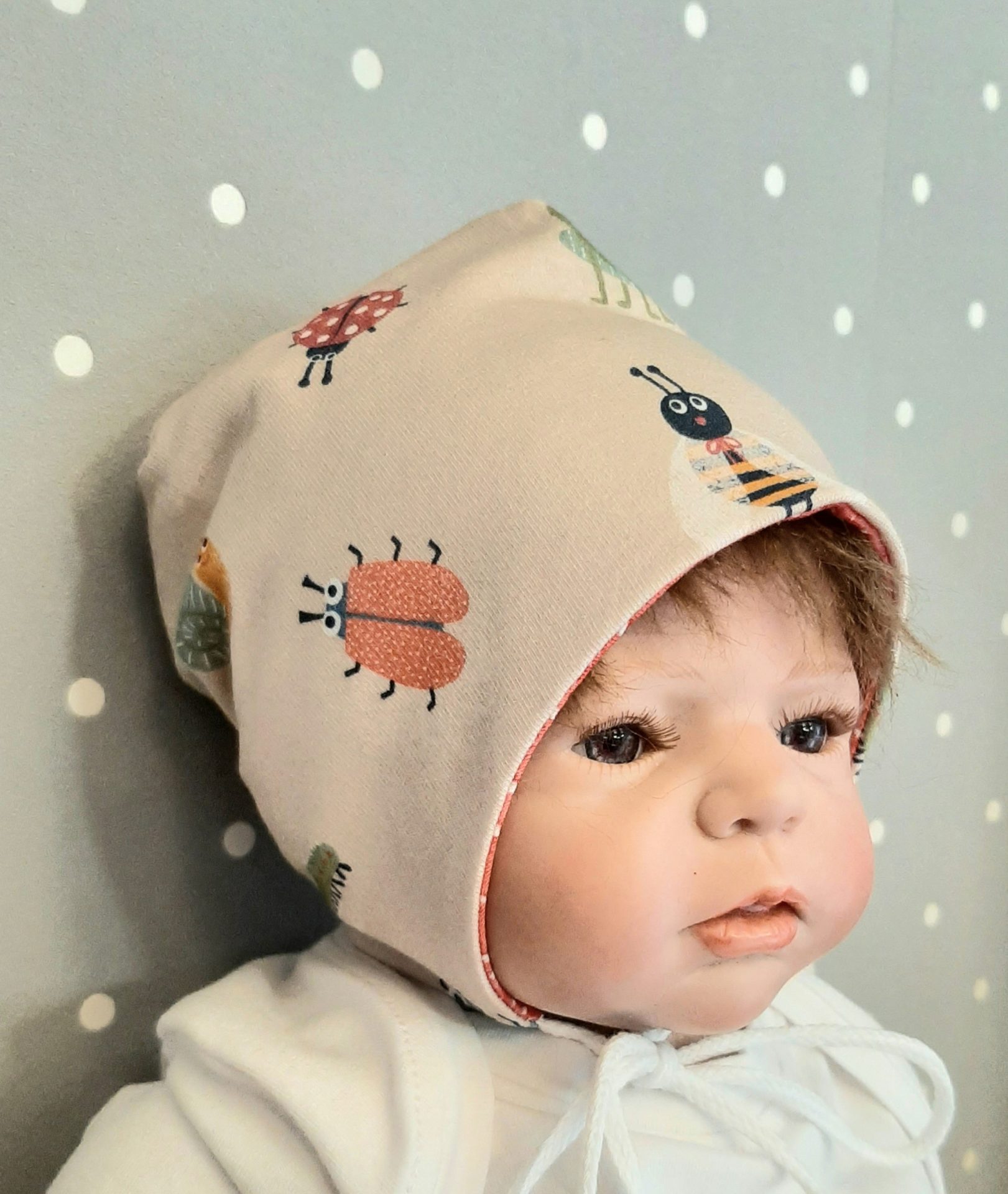 Baby Mütze Beanie Kopfumfang 34 -38 Käfer
