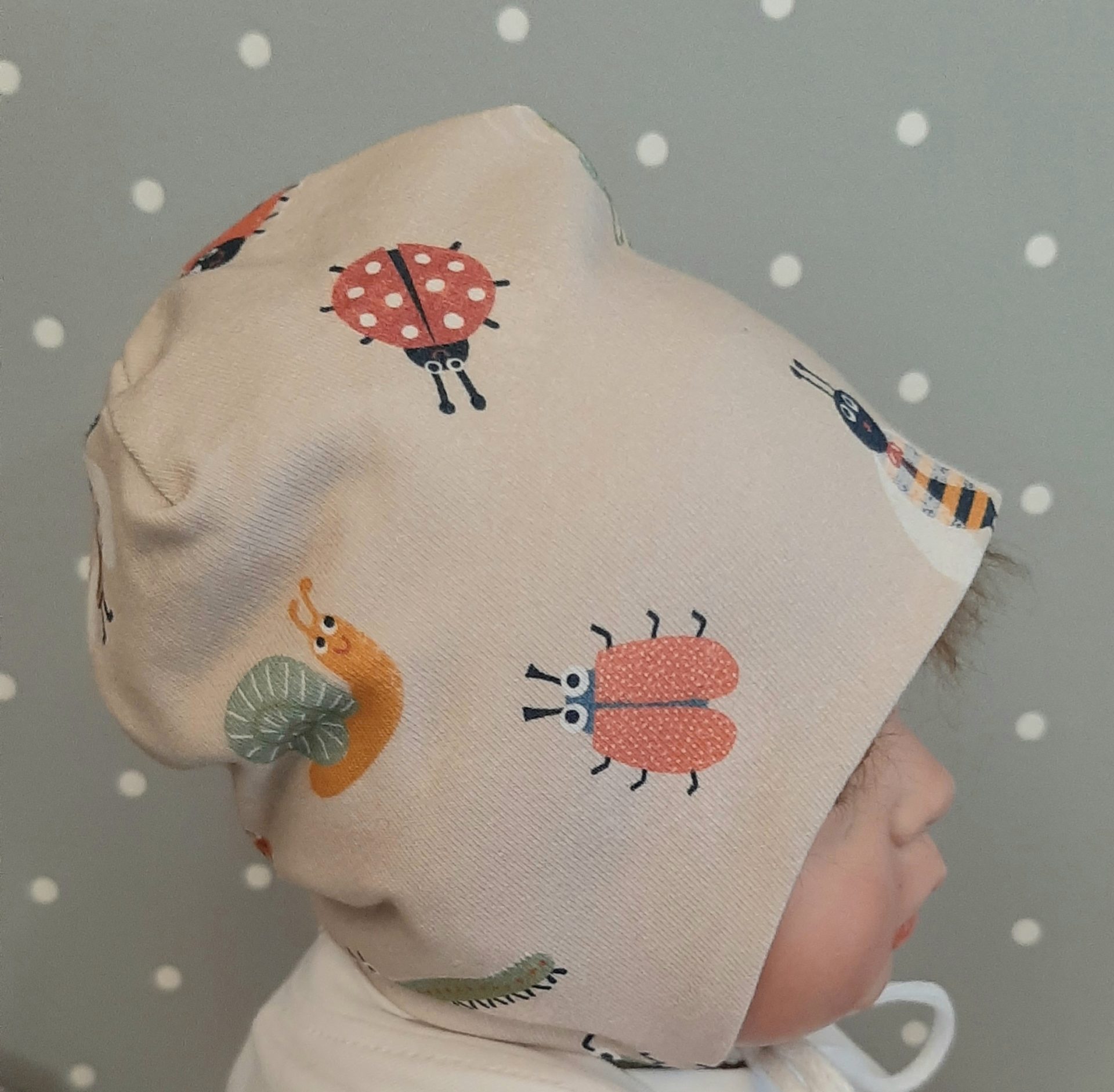 Baby Mütze Beanie Kopfumfang 34 -38 Käfer
