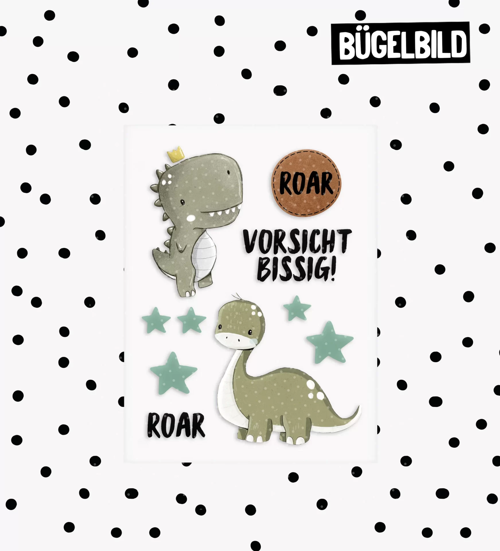 Bügelbild Langhals & Trex A6