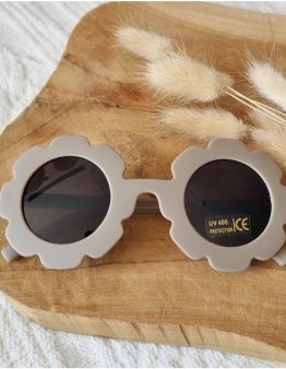 Baby- und Kindersonnenbrille mit UV 400- Schutz taupe Blume