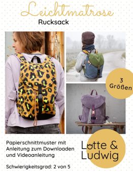 Papierschnittmuster Leichtmatrose Rucksack von Lotte & Ludwig