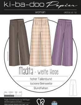 Papierschnittmuster Kibadoo Madita weite Hose Gr. 32-52