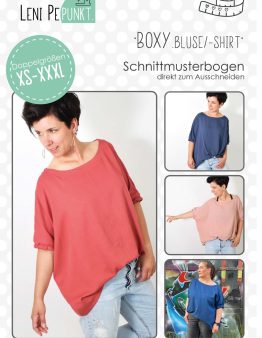 Papierschnittmuster Boxyshirt /Boxybluse Gr. XS - XXXL von LeniPepunkt