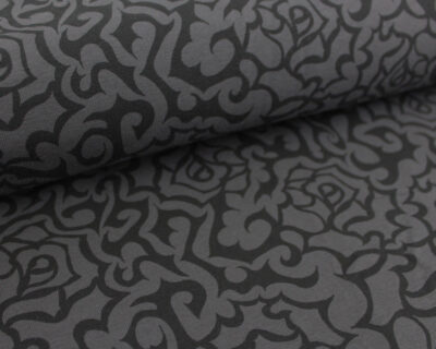 Bio Jacquard Gothic Roses von Stoffonkel Reststück. 0,6 x 1,5m