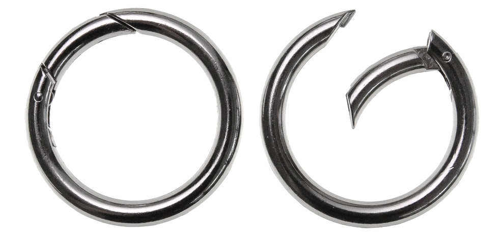Karabiner Ring Metall (196050) 38mm silber