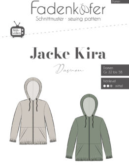 Papierschnittmuster Fadenkäfer Jacke Kira Damen