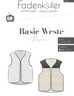 Papierschnittmuster Fadenkäfer Basic Weste Damen