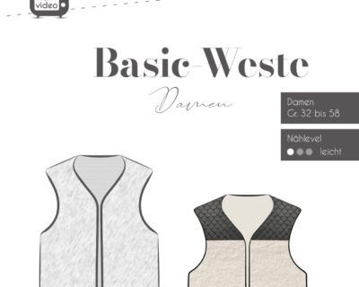 Papierschnittmuster Fadenkäfer Basic Weste Damen