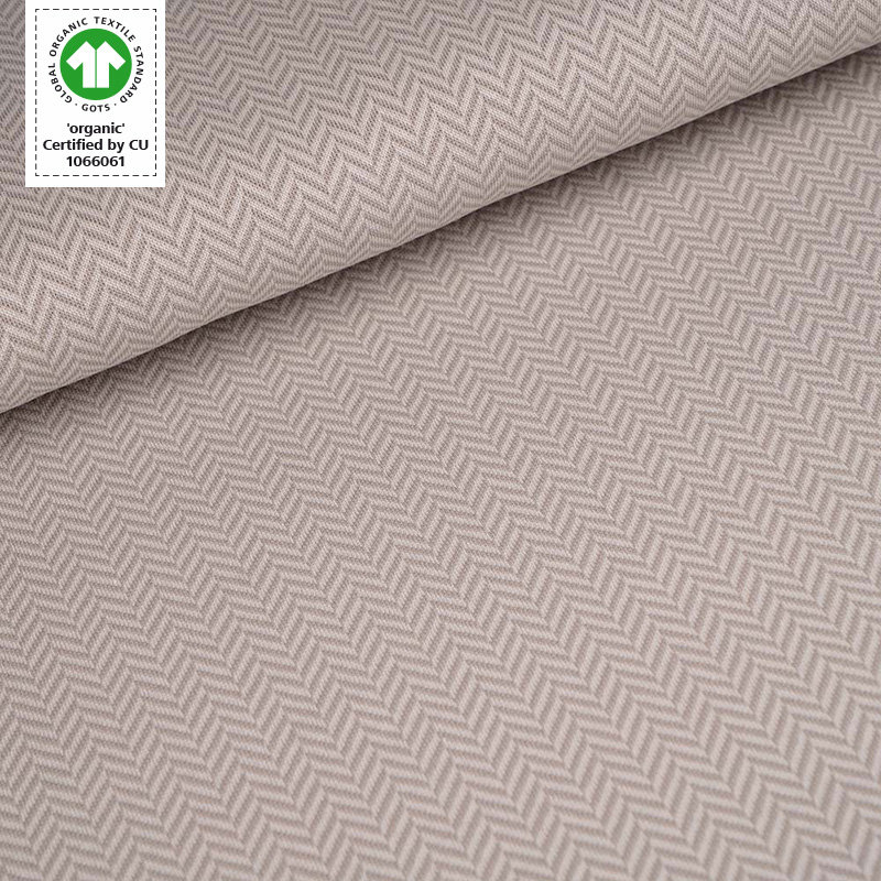 Jacquard Fischgrät Silver grey von Stoffonkel