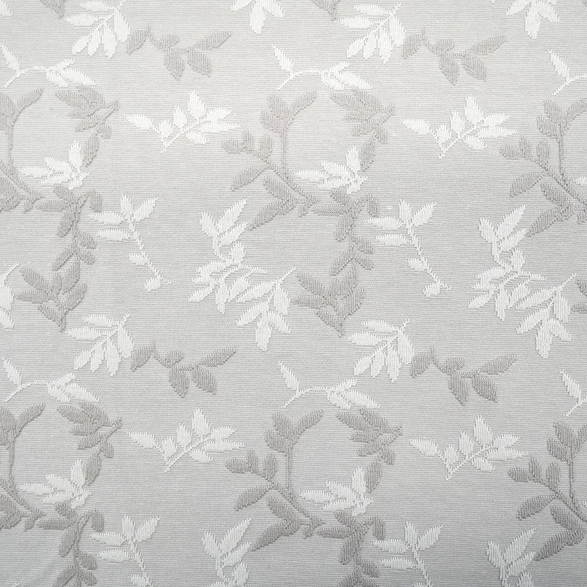 Bio-Jacquard Shiny Leaves platin von Stoffonkel