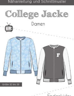 Papierschnittmuster Fadenkäfer College Jacke Damen