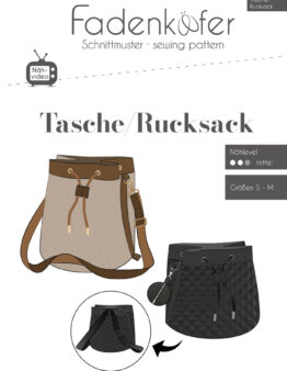 Papierschnittmuster Fadenkäfer Tasche Rucksack