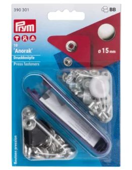 Prym NF-Druckknopf Anorak 15 mm silber (390301)
