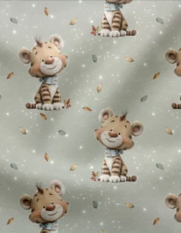 French Terry Theo Tiger Grün 3192