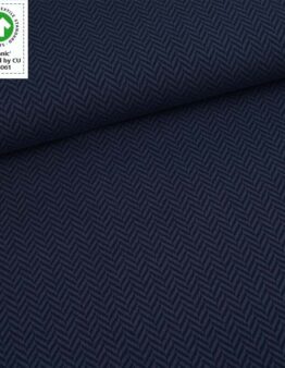 Jacquard Fischgrät dark blue von Stoffonkel