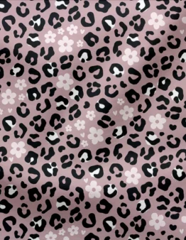 French Terry Leopard Bloom Mauve 3369