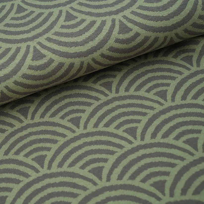 Bio-Jacquard Rainbow moos von Stoffonkel
