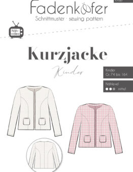 Papierschnittmuster Fadenkäfer Kurzjacke Kinder 74 - 164