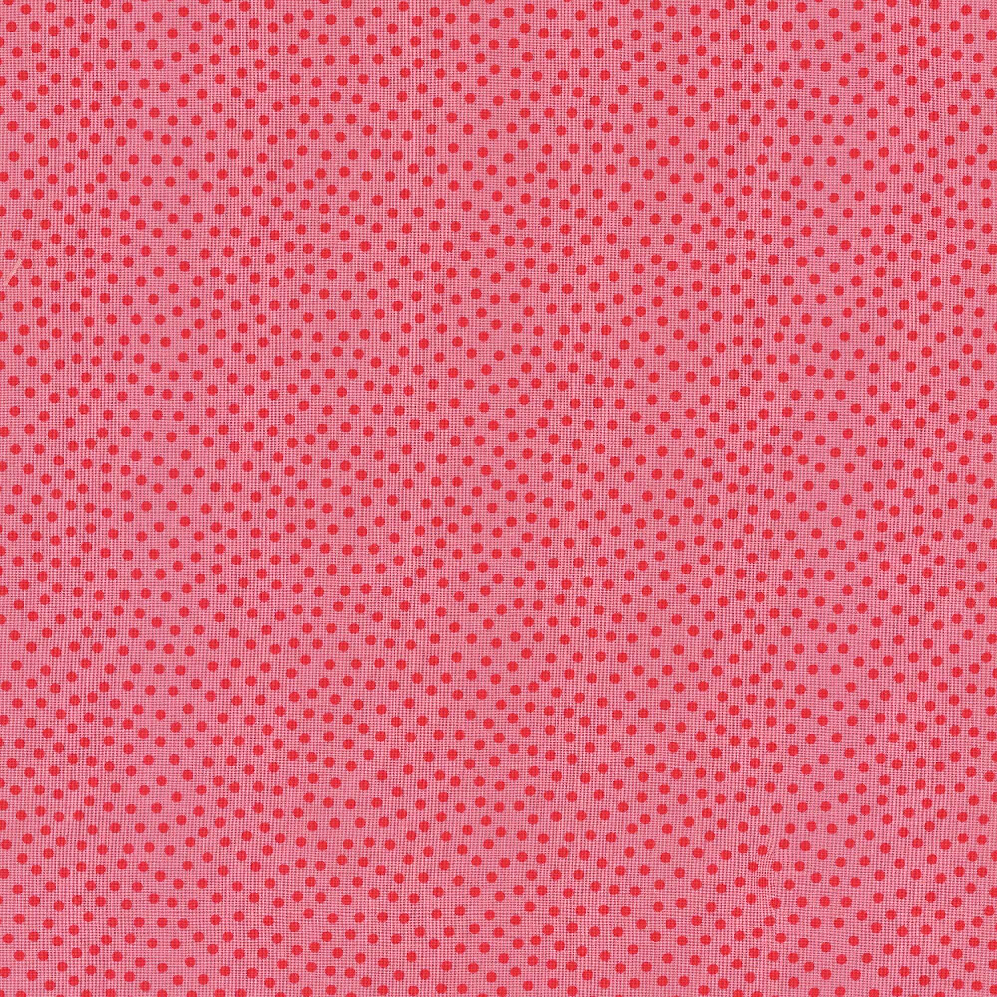 Druckstoff 010508062 Junge Linie rosa kleine rote Punkte von Westfalenstoffe