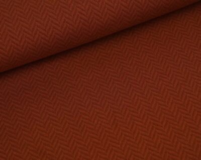 Jacquard Fischgrät rost von Stoffonkel