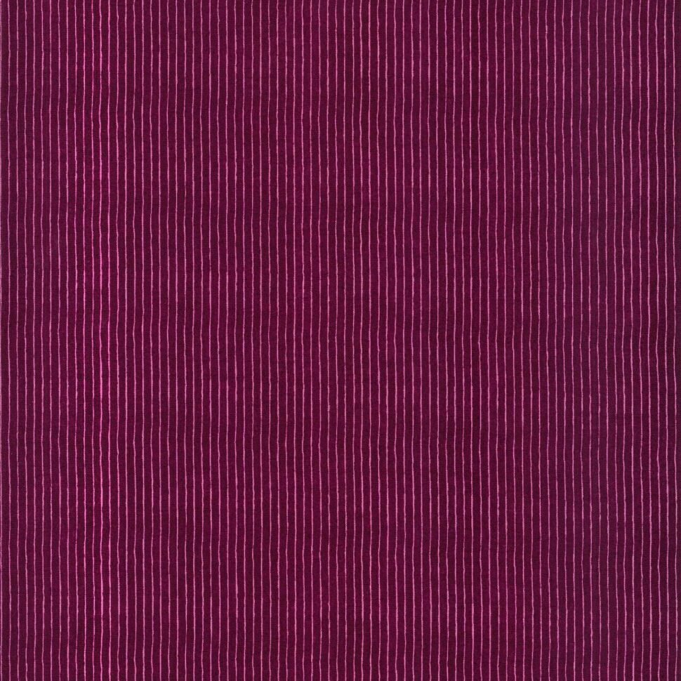 Purple fabric with evenly spaced pink vertical stripes, resembling corduroy texture