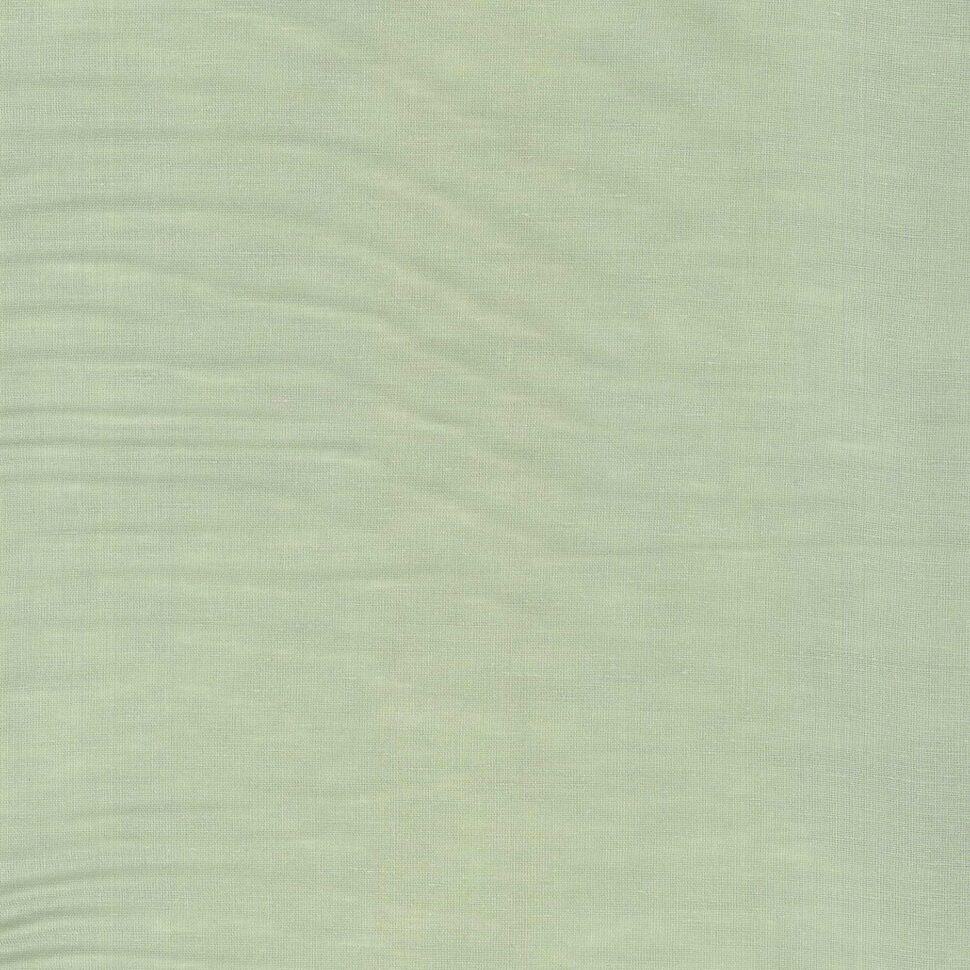 Soft green fabric texture with subtle horizontal folds and woven pattern, used as a background