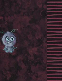 French Terry Monster Moods by Mr. Mint Monster beere Panel ca. 50cm Farbe 379938 von Swafing