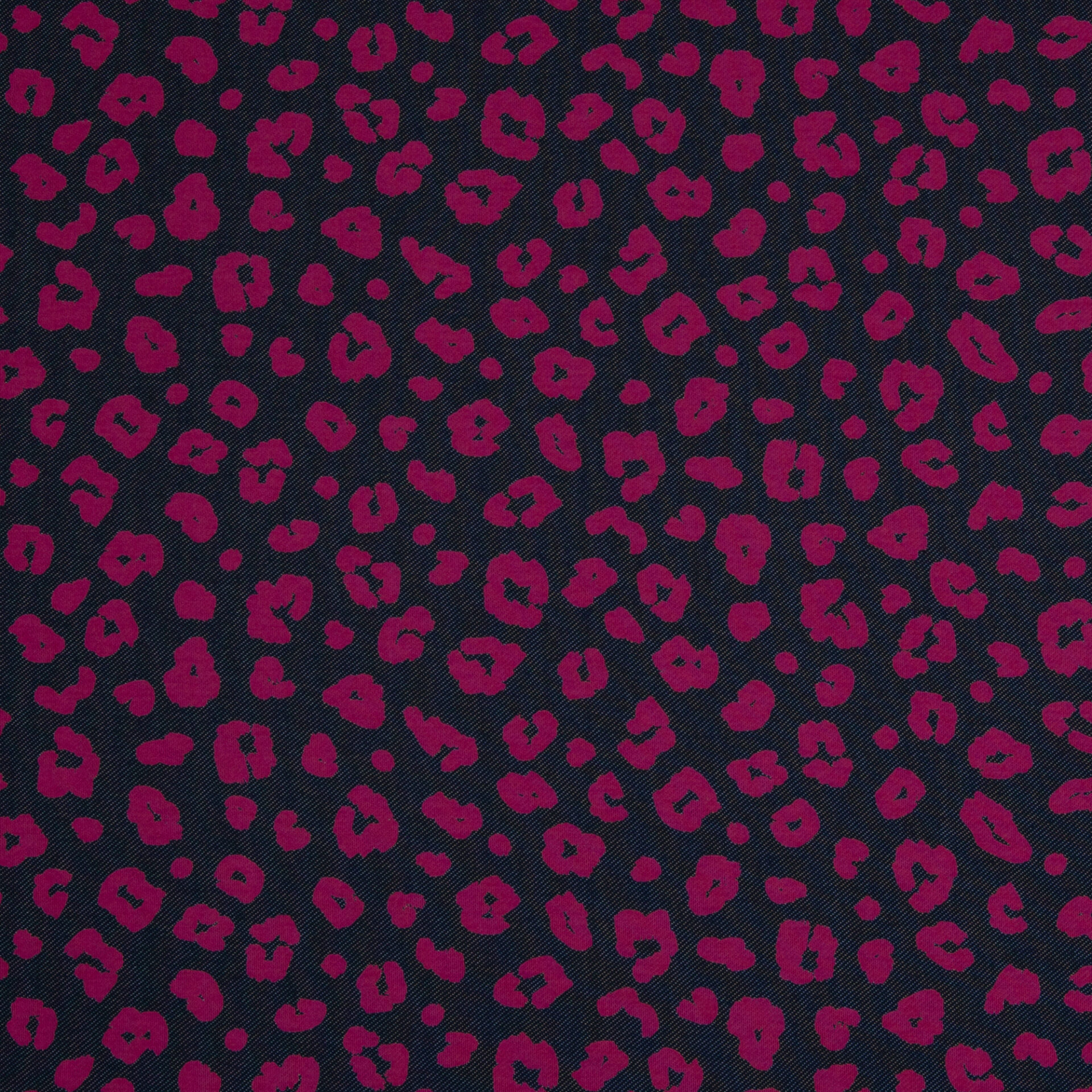 Jeansjersey Andrea Farbe 597936 Leo dunkelblau / fuchsia von Swafing