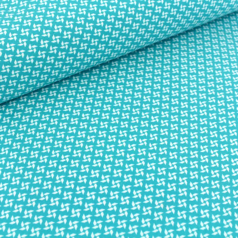 Biojersey Pinwheels blue curacao von Stoffonkel