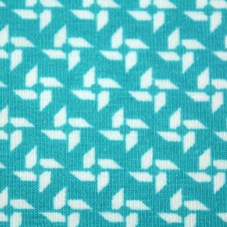Biojersey Pinwheels blue curacao von Stoffonkel