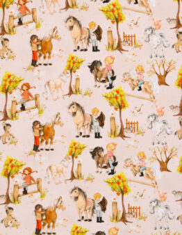 Jersey Lyon Pferdefreunde beige Farbe 651171 von Swafing