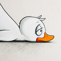 French Terry Cheeky Animals 2.0 by Thorsten Berger Ente naturweiß Panel ca. 90cm Farbe 966010 von Swafing