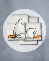French Terry Cheeky Animals 2.0 by Thorsten Berger Ente naturweiß Panel ca. 90cm Farbe 966010 von Swafing
