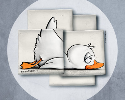 French Terry Cheeky Animals 2.0 by Thorsten Berger Ente naturweiß Panel ca. 90cm Farbe 966010 von Swafing
