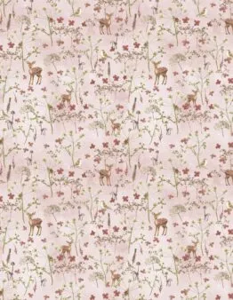 Baumwollstoff-Stoff 3523-2040 Rehe und Blüten von Acufactum