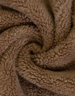 Merano Plüsch hellbraun Farbe 000173 von Swafing
