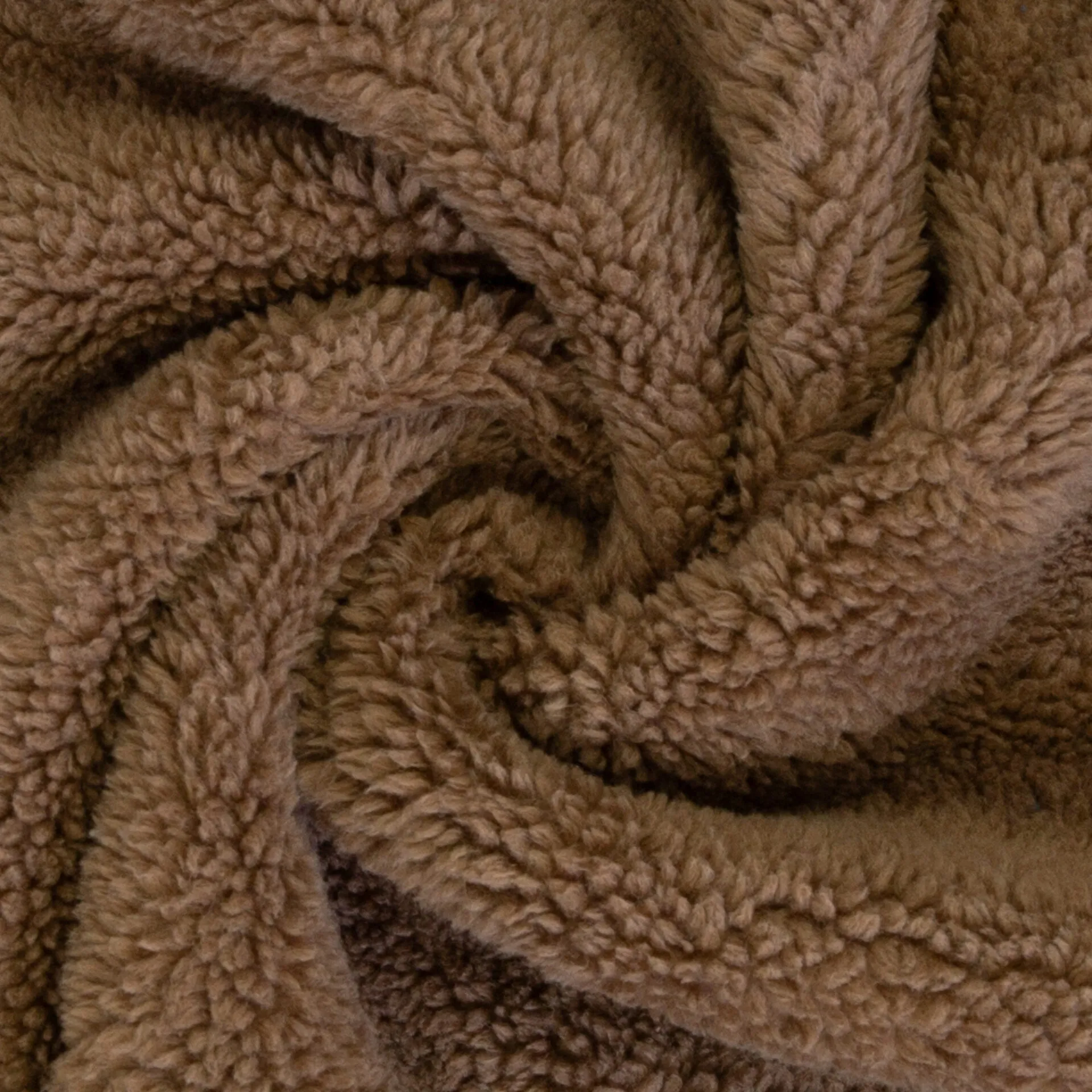 Merano Plüsch hellbraun Farbe 000173 von Swafing
