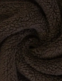 Merano Plüsch dunkelbraun Farbe 000178 von Swafing