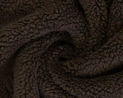 Merano Plüsch dunkelbraun Farbe 000178 von Swafing