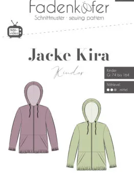 Papierschnittmuster Fadenkäfer Jacke Kira Kinder